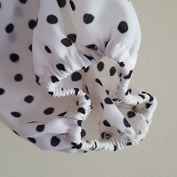 Society & Stitch Sweetheart Cropped Dot Blouse M - Picture 13 of 16